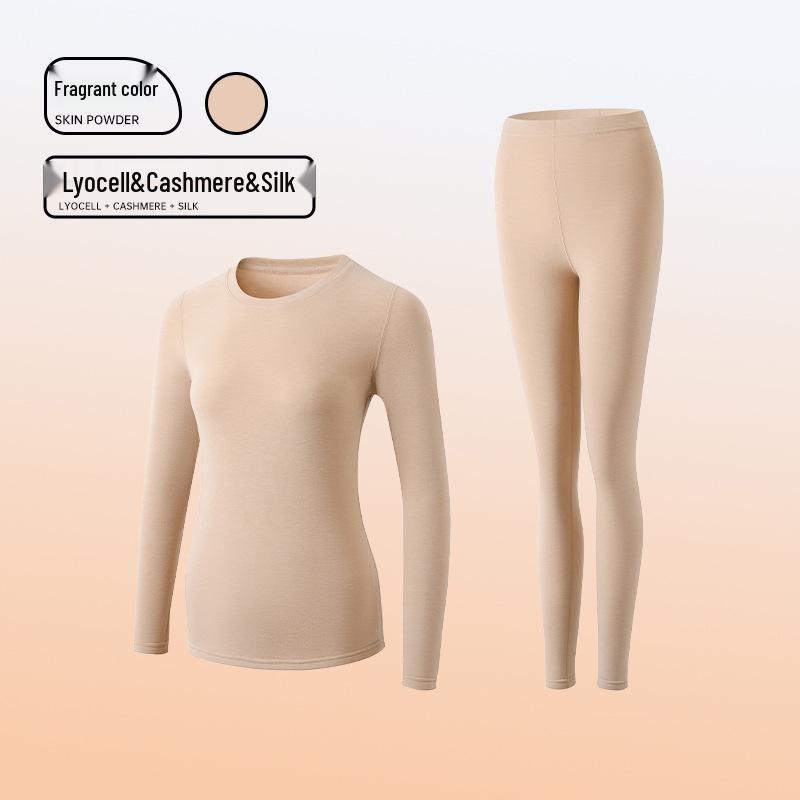 

Женский индивидуальный осенне-зимний кашемировый шелковый антибактериальный термокомплект из лиоцелла Women s XL (125-140 lbs)