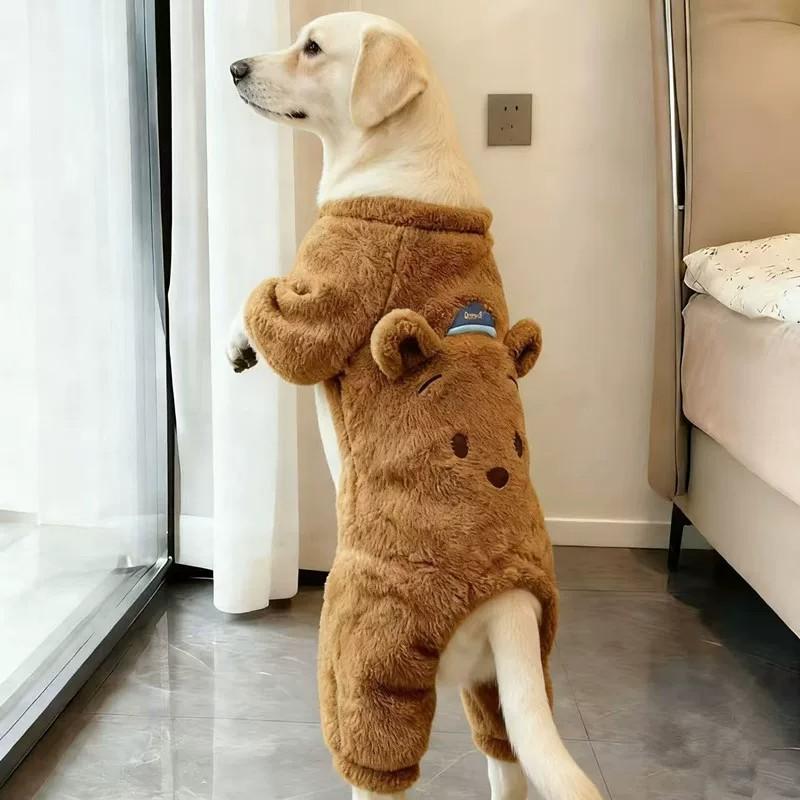 Pet Dog Winter Coat Large Breeds - Soft Warm 4-Legged Sweater Golden Retriever Samoyed Lab