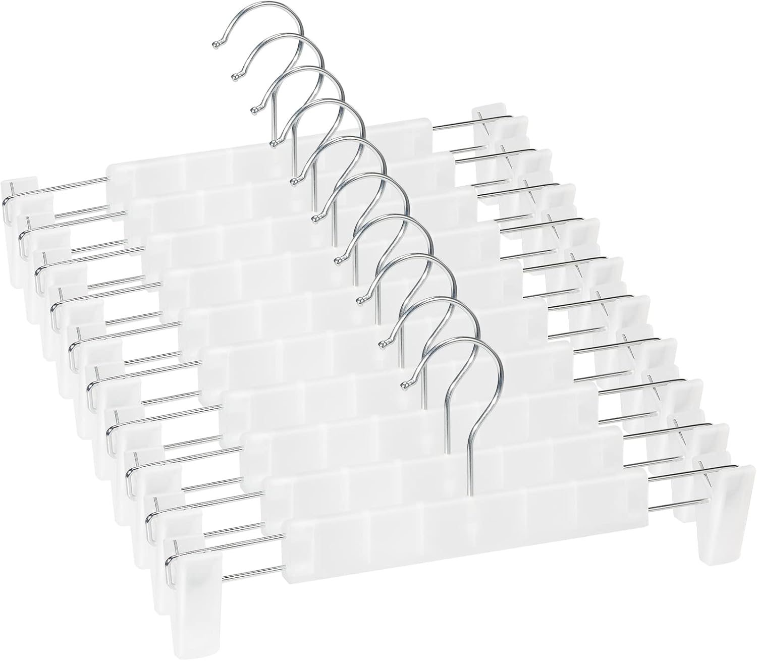 Вешалки для брюк с зажимами вешалки для юбок крючки вращающиеся на 360 Экономящие место вешалки для брюк юбок одежды джинсов 10Pack 2300₽