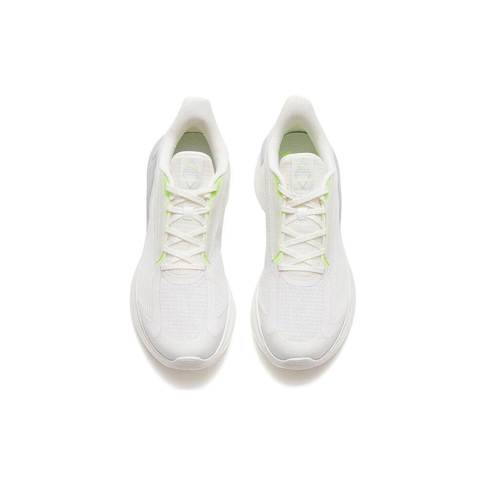 Anta City Cushioning Slip Resistant Abrasion Resistant Low Top Running Shoes Men's White Green 112235565-7