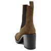 Zara Leather Comfortable Fashionable Simple High Heel Short Chelsea Boots 8.5cm Women boots Brown 12113510105