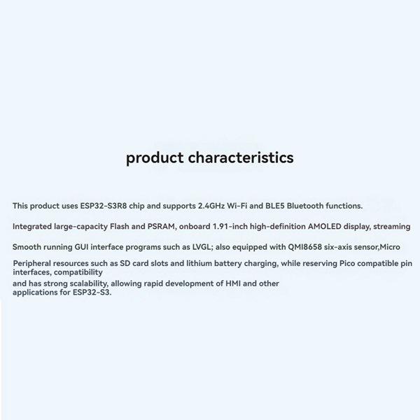 ESP32-S3 1.91" AMOLED CNC (Random Color) - Item No. 28872
