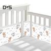 Breathable Mesh Crib Liner with Double-Sided Straps Baby Crib Safety Mesh Barrier Easy Installation Limb Protection Crib Bumper