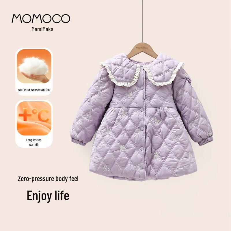 Девочкин стеганый зимний пуховик MOMOCO 105