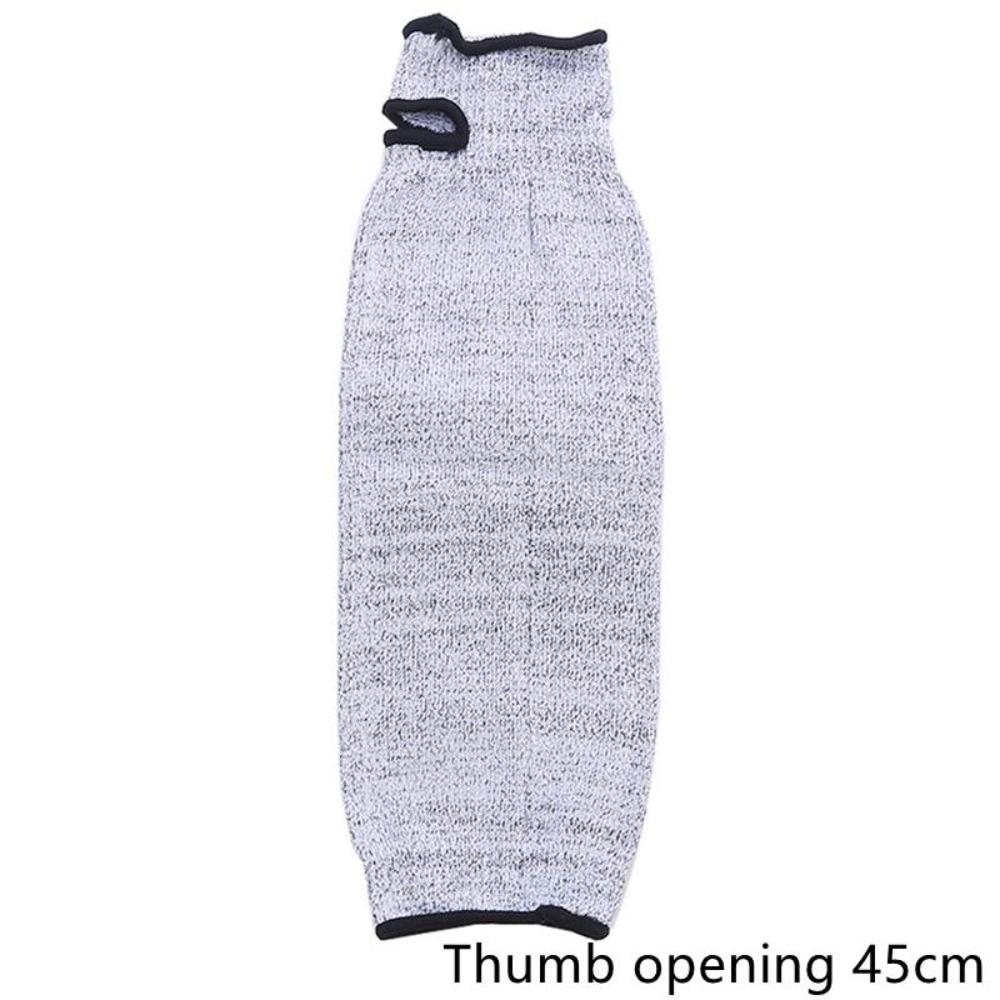 HPPE Cut Resistan Anti Cut Gloves 45cm Length Anti-puncture Arm Protection Sleeve Cut-Resistant Breathable with Tumb Hole