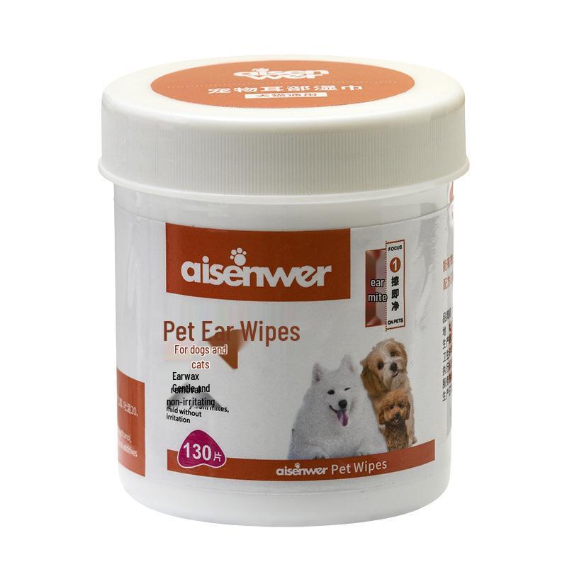 Pet Wet Wipes: Universal for Cats & Dogs, Eye & Ear Cleaning, Tear Stain Remover with Antibacterial Eye Cleaning Brush