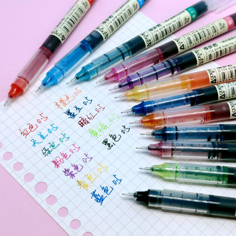 12-Color Refillable Rollerball Pens, 0.5mm Needle Tip for Journaling, Doodling & Cards