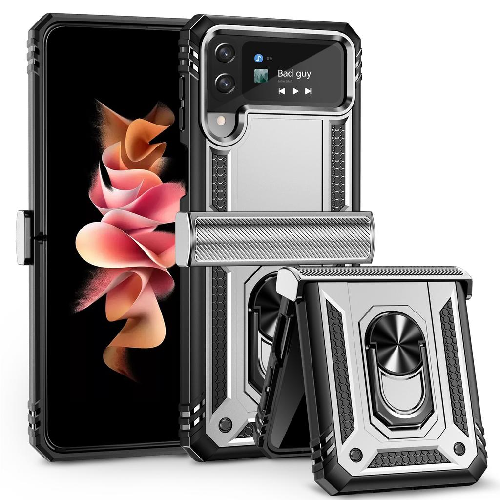 Magnetische Mode Ring Halter Telefon Fall Für Samsung Galaxy Z Flip4 Flip 4 5g Flip3 Flip 3 Zflip4 Fall schutz Abdeckung