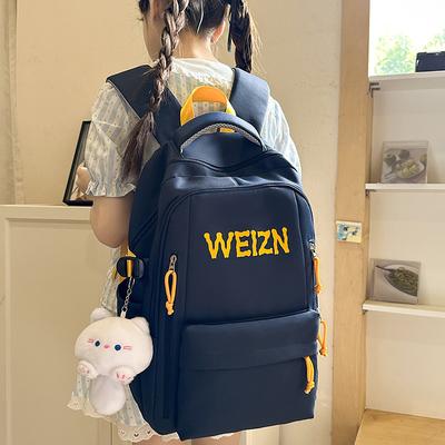 High School Student Schoolbag Letter Large Capacity Computer Travel Bag Backpack