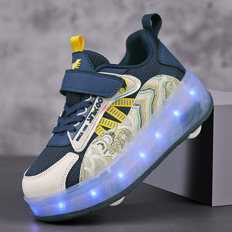 

Модные роликовые коньки Classmate 2025, сетчатые кроссовки с подсветкой для детей среднего и старшего возраста, мужские и женские спортивные туфли 40