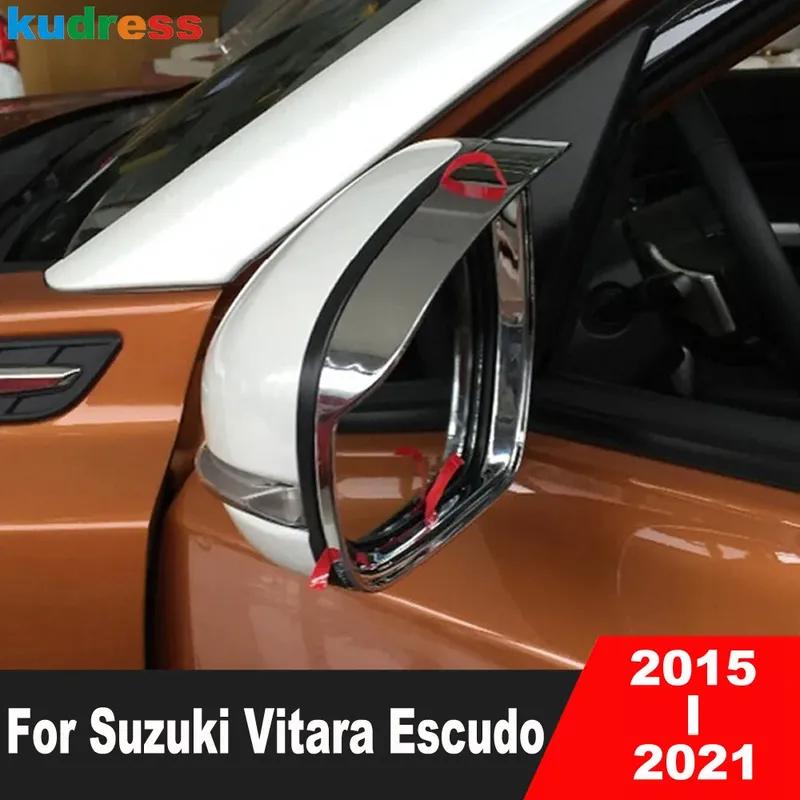 Для Suzuki Vitara Escudo 2015- Хромированные Накладки-Козырьки на Зеркала Заднего Вида Автомобиля Защита от Дождя Защита от Солнца Аксессуары