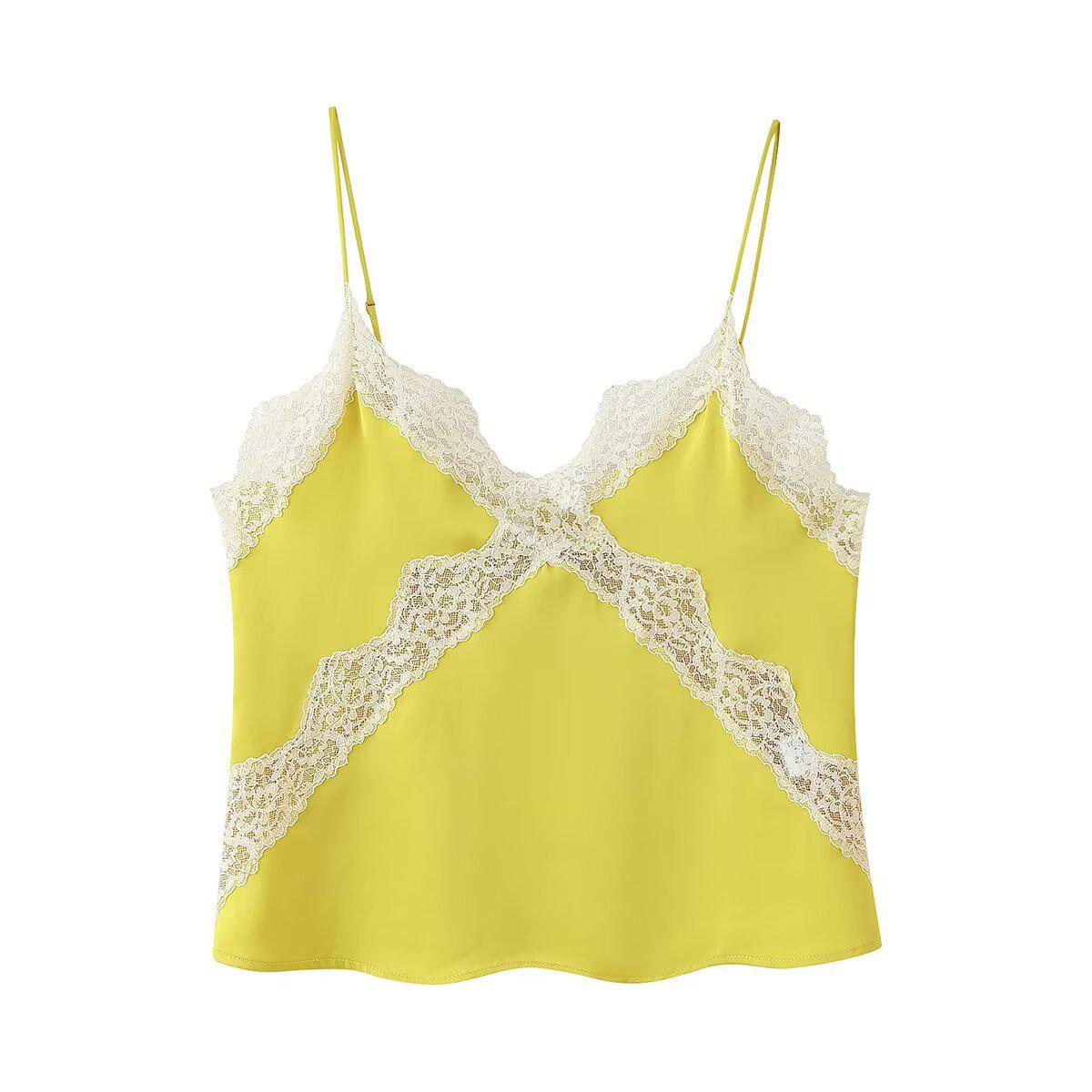 European & American Style Sexy Slim Backless Spaghetti Strap Tank Top Extra Small