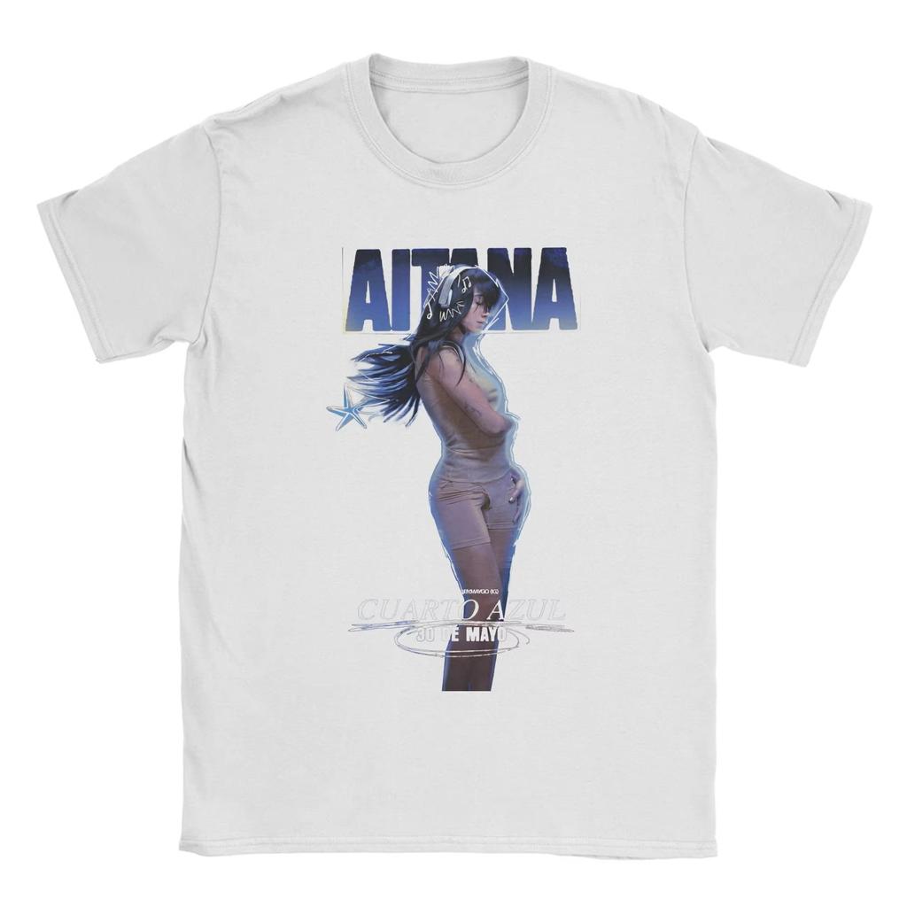 Aitanas Cuarto Azul Album T-shirt Modne T-shirty Krótki rękaw Estetyczny T-shirt Letnia Bawełna Okrągły dekolt Oversize