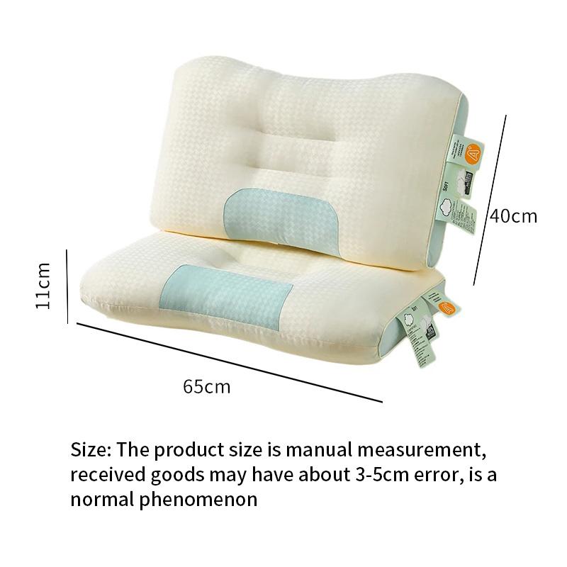 Two-tone Patchwork Sleeping Pillow Core Cervical Pillow Star Hotel Fiber Pillow Core Sleep Pillow