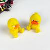 Funny Desk Decoration 3D Printed Angry Yellow Duck Ornament Cute Decor Decoration Miniature Figurine for Home Office Gag Gift