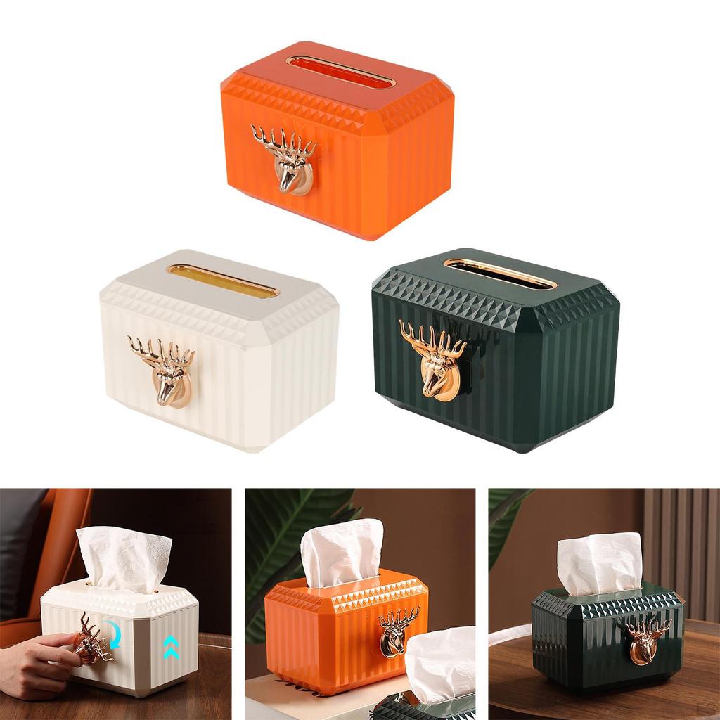 Chic Deer Head Tissue Box Organizer for Home and Office Decor