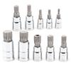 10Pcs 12 Point Triple   Splined Bit Socket Set M4-  1Celsius4 3Celsius8 1Celsius2 Drive Repair Tool Kit for Automobile Maintenance