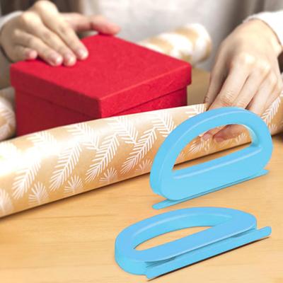 Doppelklingen Geschenkpapier-Schneider Weihnachtsgeschenkpapier Rollenspender Sicher Versteckte Klinge Papierschneider für Basteln Briefe