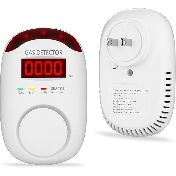 3 Packs Natural Gas Detector - Gas Leak Detector for Home,RV, Gas Detectors for Home Natural Gas,Combustible Gas Detector for LNG, 1 PACK