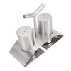 2PCS Kitchen Seasoning Jars 304 Stainless Steel Seasoning Container Condiment Bottle with Rack for