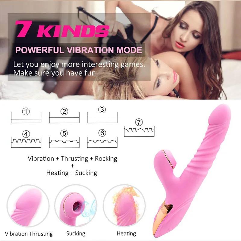 Clitoral Sucking G Spot Vibrator Dildo Female Masturbation Clit Sucker Stimulator Vibrators Orgasm Sex Toys for Women Adult Shop