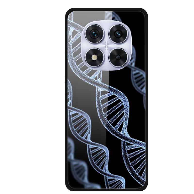 Tempered Glass Case For Redmi Note 14 Pro Coque 14Pro Flowers Phone Cases For Xiaomi Redmi Note14 Pro Hard Back Cover Case Funda