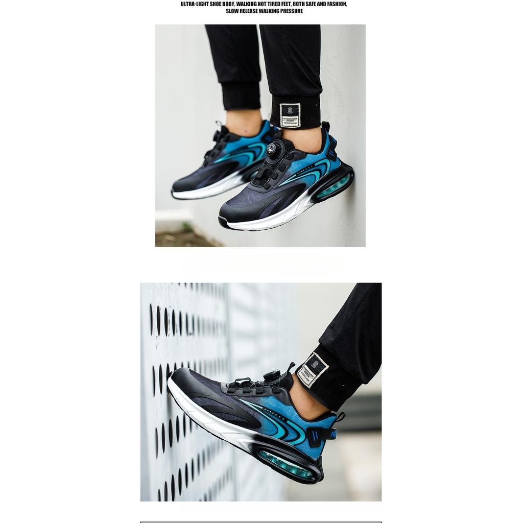 Schwarze Arbeitsschuhe, Herren Anti-Quetsch Anti-Durchstich, Rutschfest Geruchsneutral Arbeitsschutzschuhe, Sicherheitsschutz Anti-Quetsch Herrenschuhe