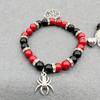 2Pcs Fashion Halloween Spiders Couple Bracelets Magnetic Heart Charm Bangle Festival Hand Link Jewelry Accessories Gift