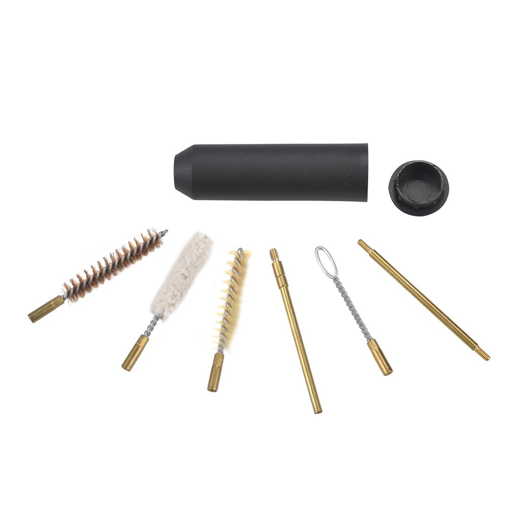 7 Pcs Pocket Size Cleaning Kit with Detachable Brass Rod Hand Gun Rod Brush Lightweight for Outdoors Indoors Adults Cleaning Use