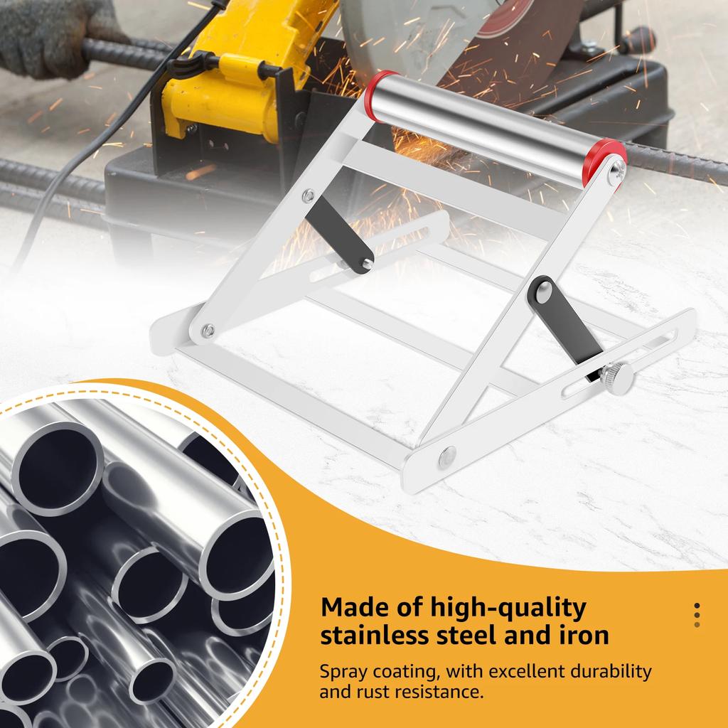 Einstellbarer Stützrahmen für Schneidemaschinen, Arbeitsstützständer für Metallschneidemaschinen, Materialstütze, 2,17-5,31 Zoll Arbeitshalterung