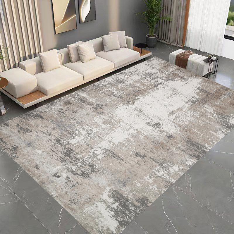 Ink Splash Style Imitation Cashmere Rug - Stain-Resistant Living Room or Bedroom Carpet, Large Area Coverage