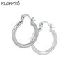 925 Silver Ear Needle Simple 10/15/25mm Hoop Earrings for Women Round Dangle Gold Earrings Fashion Korean Jewelry