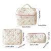 3Pcs Large Cosmetic Pouch Makeup Bags with Sweet Bows Design Storage Organizer For Storing Cosmetics And Toiletries
