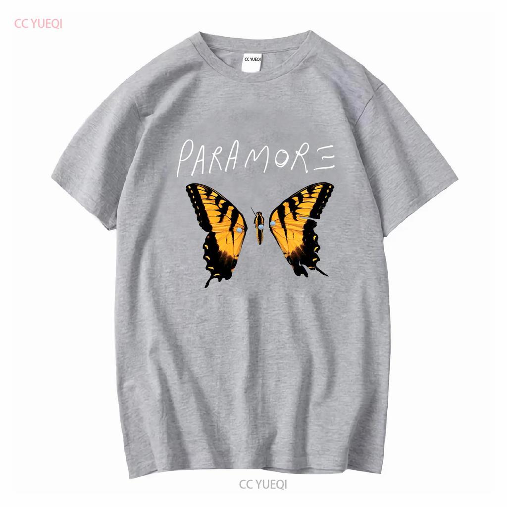 Camiseta Banda Paramore Rock Joya Negra Papá Para Regalo vintage Lavada Elástica gráfica Suave Ligeramente Elegante Transpirable Informal