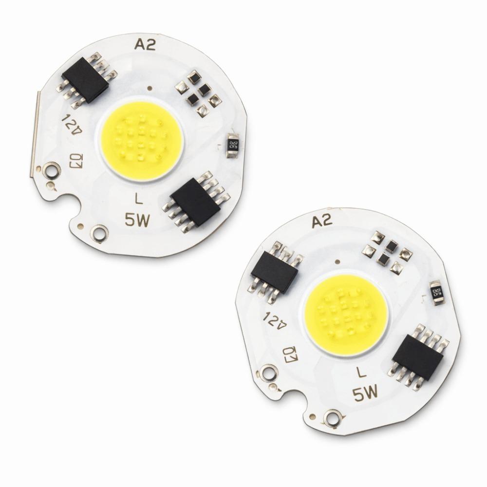 

10PCS Bright COB LED Chip Bulb 5W Warm White LED Chip Module Green AC 220V Integrated Lamp Module Floodlight