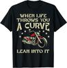 Biker Quand la Vie vous Jette une Courbe Moto Hommes Femmes Enfants T-Shirt T-Shirt Unisexe