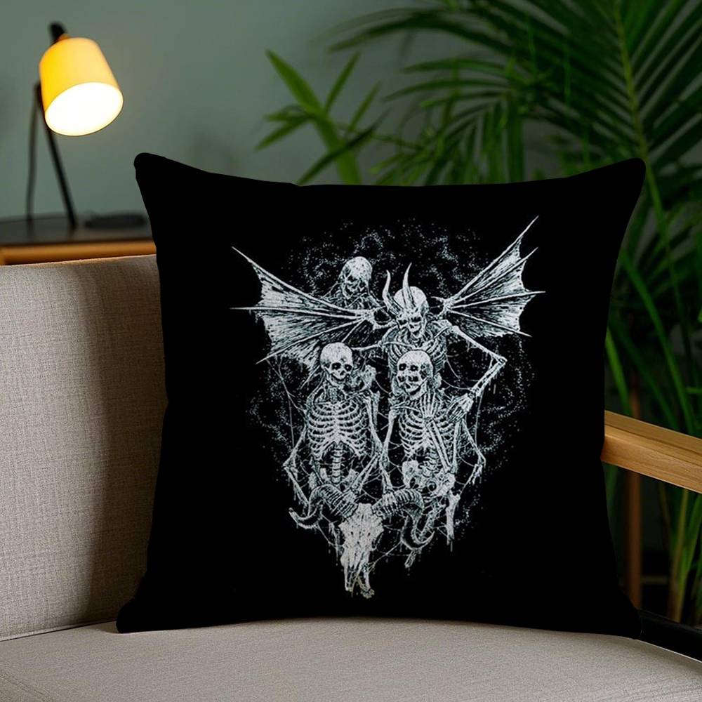 Live In Leipzig M-Mayhem Burzum Pillow Case Sofa Short Plush Double-sided HD Printing Room Home Office Gift Cushion Cover