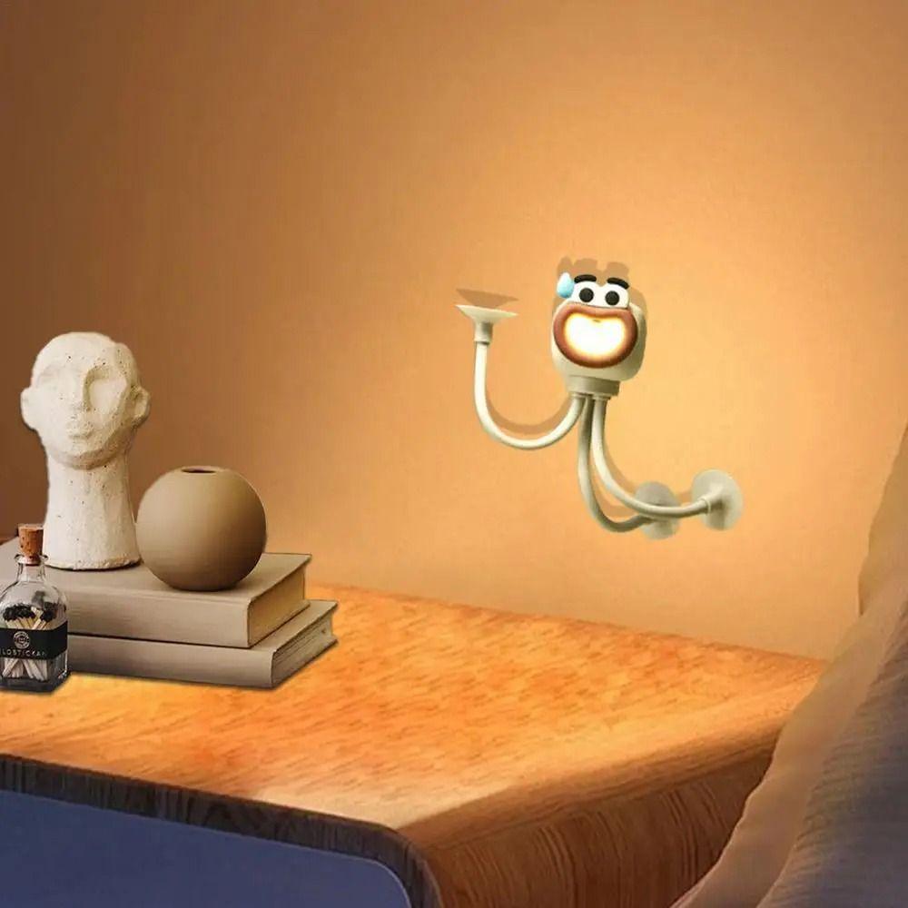 Verstellbares Tintenfischform Nachtlicht Cartoon Faltbare Tischlampe Mini Schreibtischdekorlampe Schlafzimmer