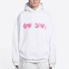 Balenciaga Wide Fit Hoodie 'White/Bubblegum' 675003TLVF29014