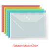 5 PCS Document Bag Set Portable A4 Size Stationery Storage Bag Assorted Color Plastic Waterproof File Envelopes Snap Closure ZYF