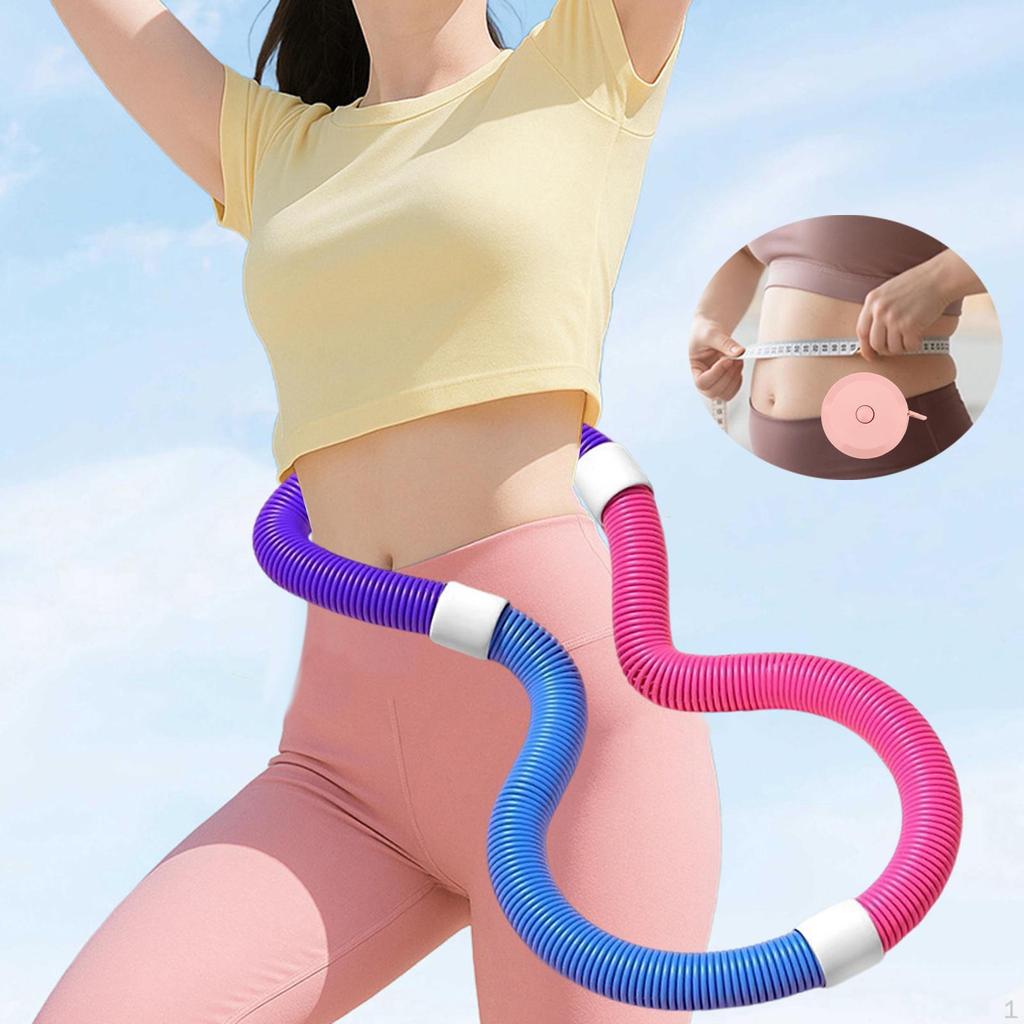 Adjustable And Multifunctional Fitness Hoop, Weighted Abdomen Soft Spring Circle for Indoor