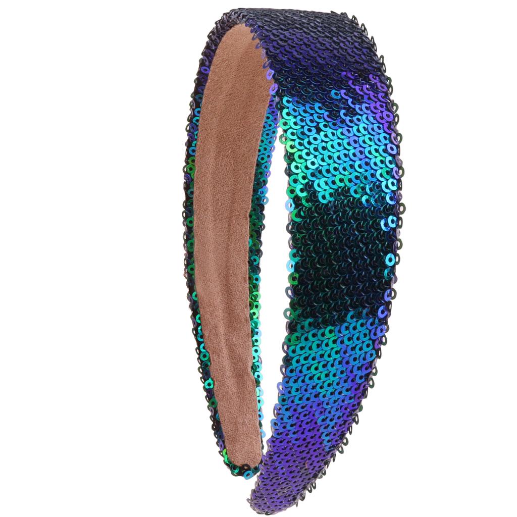 Sequin Glitter Headbands for Girls Princess Sparkly Wide Headband Kids Cute Alice Head Band for Children Thick Sparkle Bling