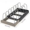 Expandable Pot Pan Organizer Rack Adjustable Cabinet Cookware Holder Lid Storage Shelf Drying Rack for Kitchen Counter Pantry