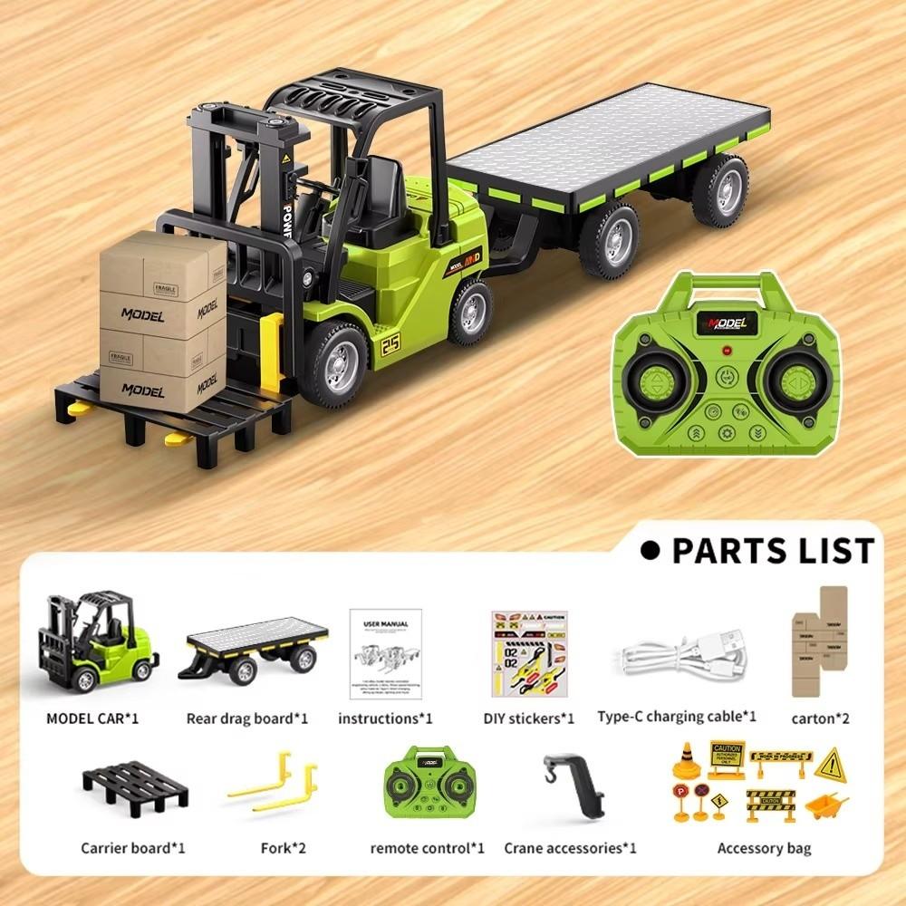 2.4G Hz Remote Control Forklift 1:64 Scale Engineering Truck RC Excavator Festival Gifts