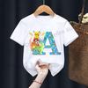 Anime Pokemons Tshirts for Children Pikachu Cartoon Letter Printed Shortsleeved Top Boys Girls Summer Fashion Sports Tshirt