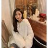 Lamb Wool Imitation Fur Coat Women's New Winter Cotton Thickened Lazy Wind Hooded Cardigan Sweater