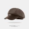 2024 Spring Women's Woolen Beret: Trendy Octagonal Hat, Slimming Artist Flat Cap