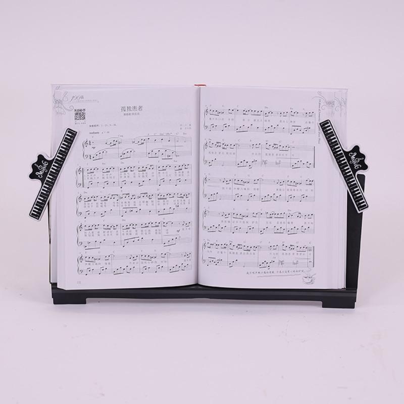 Light Weight Electronic Piano Music Stand with Music Book Clips Portable Desktop Book Stand Support Piano Accessories