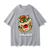 Super Mario Bowser T-shirt Men and Women Summer Cotton Y2K Clothing Fashion Breathable Anime Fans Short Sleeve Tops Streetwear