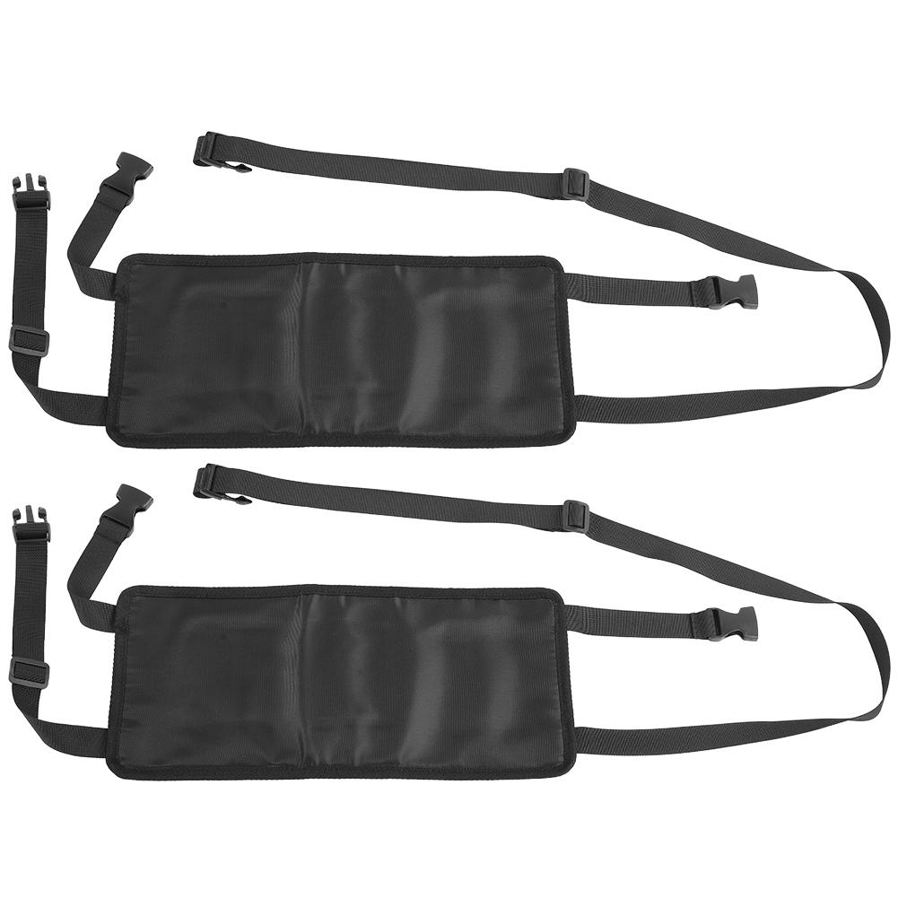 2 Stück Angusrutenhalter-Set Auto-Angelaufbewahrung Klettverschluss Verstellbarer Befestigungsgurt Schwarz